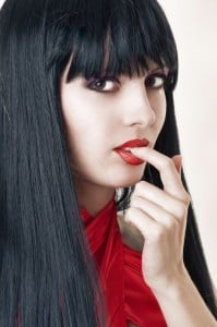 Red Lips Lady: Timeless Beauty
