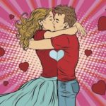 Romantic Embrace: Couple's Kiss with Heartfelt Connection
