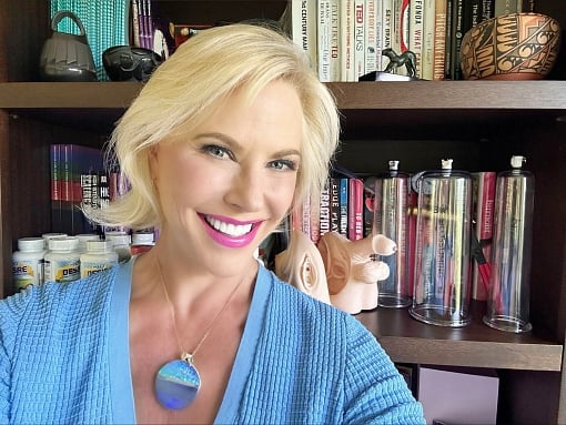 Elegant Ensemble: Susan Wearing Blue Tops