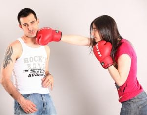 Strong Woman's Punch - Empowering Action